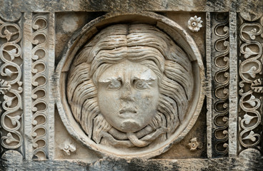 theater mask in myra