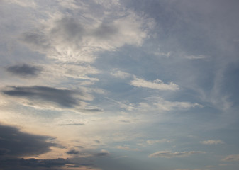 Fototapeta na wymiar Beautiful sunset in the clouds, bright sun