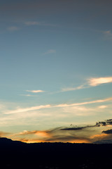 Multiple exposure of a peaceful dusk at the Andean mountains near the colonial town of Villa de Leyva, in central Colombia.