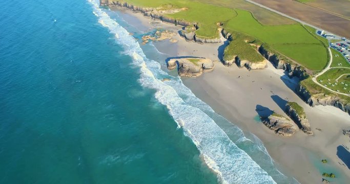 "Playa de las Catedrales" an amazing beach at North Spain in the community of Galicia.