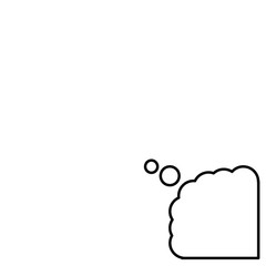 Thoughts bubble. Bottom right corner. Speech window. Dialogue frame for comics