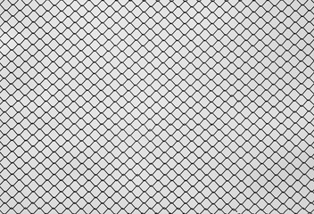 metal iron mesh on a white background diamond-shaped cell