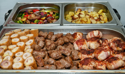  Selection of different types of foods to choose from