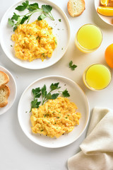 Scrambled eggs for breakfast