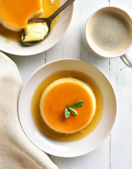 Caramel custard pudding