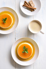 Caramel custard pudding