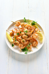 Grilled shrimp skewers