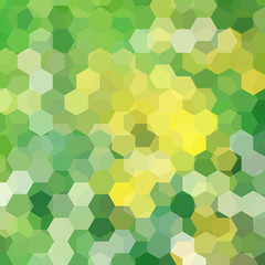 Abstract background consisting of yellow, green hexagons. Geometric design for business presentations or web template banner flyer. Vector illustration