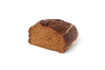 Rye bread isolated on white background.