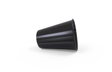 Disposable paper glass for coffee, tea, juice and water, mock up template on isolated white background, 3d illustration