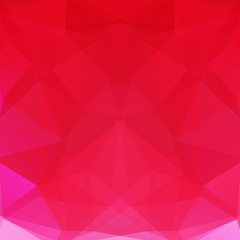 Geometric pattern, polygon triangles vector background in red, pink tones. Illustration pattern