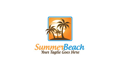 summer beach logo