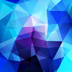 Obraz premium Blue polygonal vector background. Can be used in cover design, book design, website background. Vector illustration