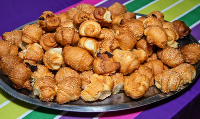 Homemade baked croissants