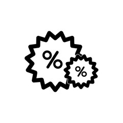 Discount, price, sales discount, shopping,offer,  business product discount black color icon