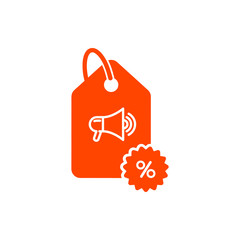 Discount, price, sales discount, shopping,offer,  business product discount orange color icon