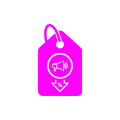 Discount, price, sales discount, shopping,offer,  business product discount magenta color icon