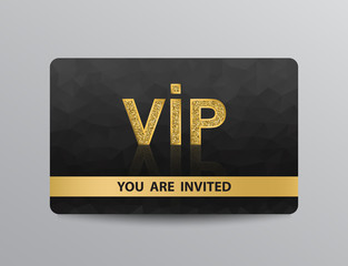 Golden VIP card