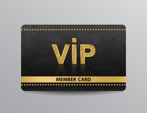 Golden VIP card with rivets