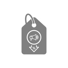 Discount,price,sale, shopping,offer,  business product discount grey color icon