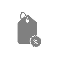 Discount,price,sale, shopping,offer,  business product discount grey color icon