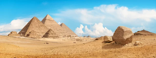 Foto op Canvas Pyramids of Giza panorama © Givaga