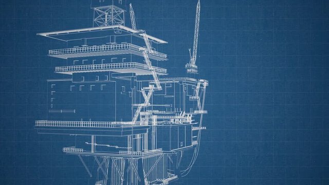 oil and gas platform model