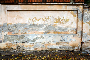 Old cracked plaster wall