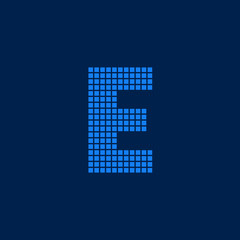 Vector Logo Letter E Small Blocks