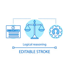 Fototapeta premium Logical reasoning concept icon