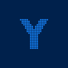 Vector Logo Letter Y Small Blocks