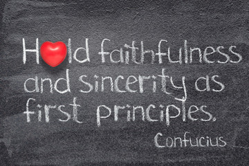 sincerity as first Confucius