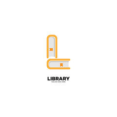 Letter L Library logo template, vector illustration icon element - Vector