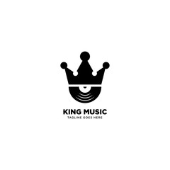 King Music logo template, vector illustration icon element - Vector
