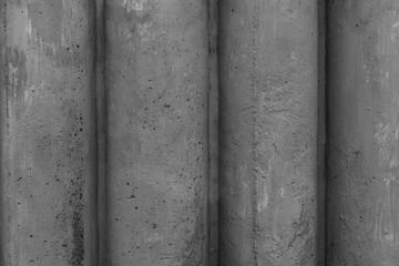Round pillars cement wall
