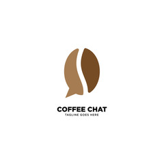 Obraz premium Coffee Chat logo template, vector illustration icon element - Vector