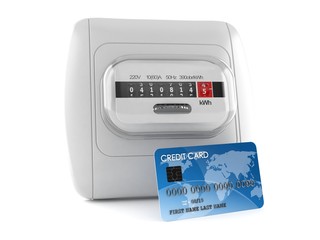 Electricity measure with credit card