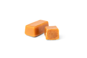 Milk sweets isolated on white background.