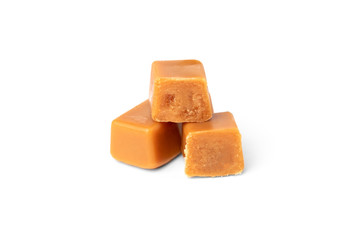 Milk sweets isolated on white background.