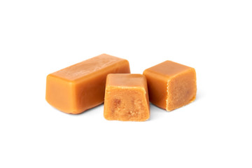 Milk sweets isolated on white background.