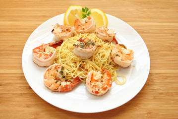 Jumbo Tiger Shrimp Scampi & Pasta