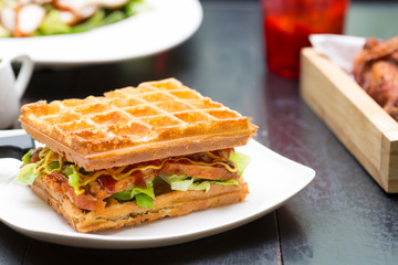 sandwich with ham and cheese
