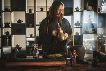 Tea ceremony is perfomed by tea master