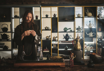 Tea ceremony is perfomed by tea master