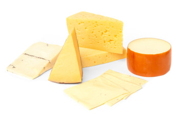 Cheese isolated on white background.
