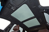 Panoramic sunroof in a passenger car