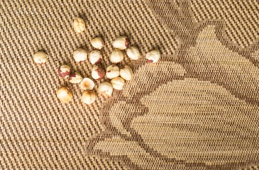 Healthy food  for background image close up hazelnuts.  Nuts texture on top view