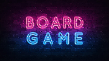 Boardgame. Financial growth. Neon sign, great design for any purposes. 3d render. Modern design. Retro emblem design. Slot neon sign. Decoration element. Futuristic concept.