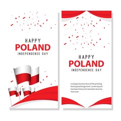 Happy Poland Independence Day Poster Vector Template Design Illustration