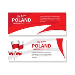 Happy Poland Independence Day Poster Vector Template Design Illustration